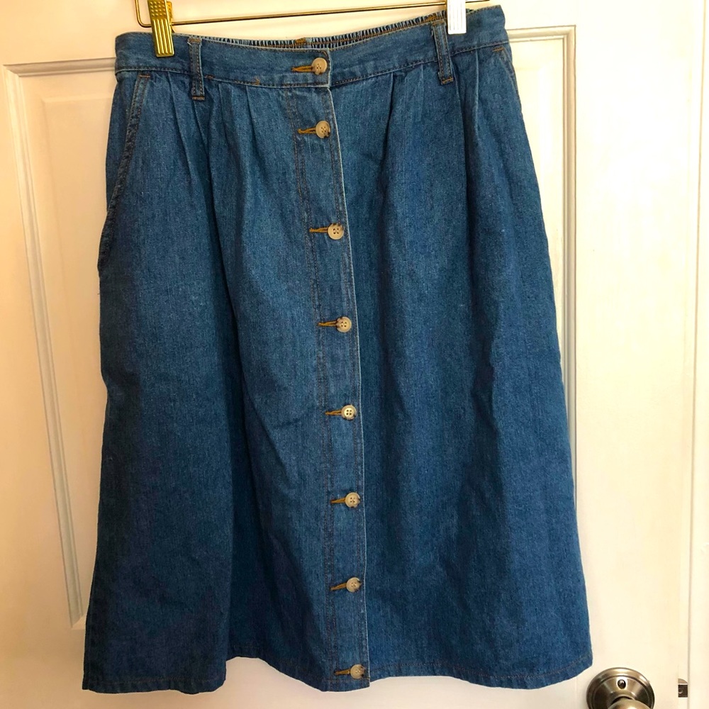 Vintage PHR Basics by Southern Classics Jean Skirt, Labeled 14, about Size M